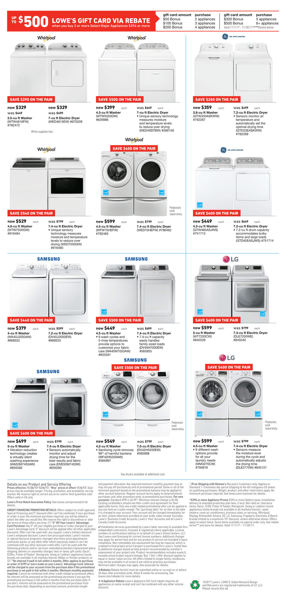 Washer / Dryers