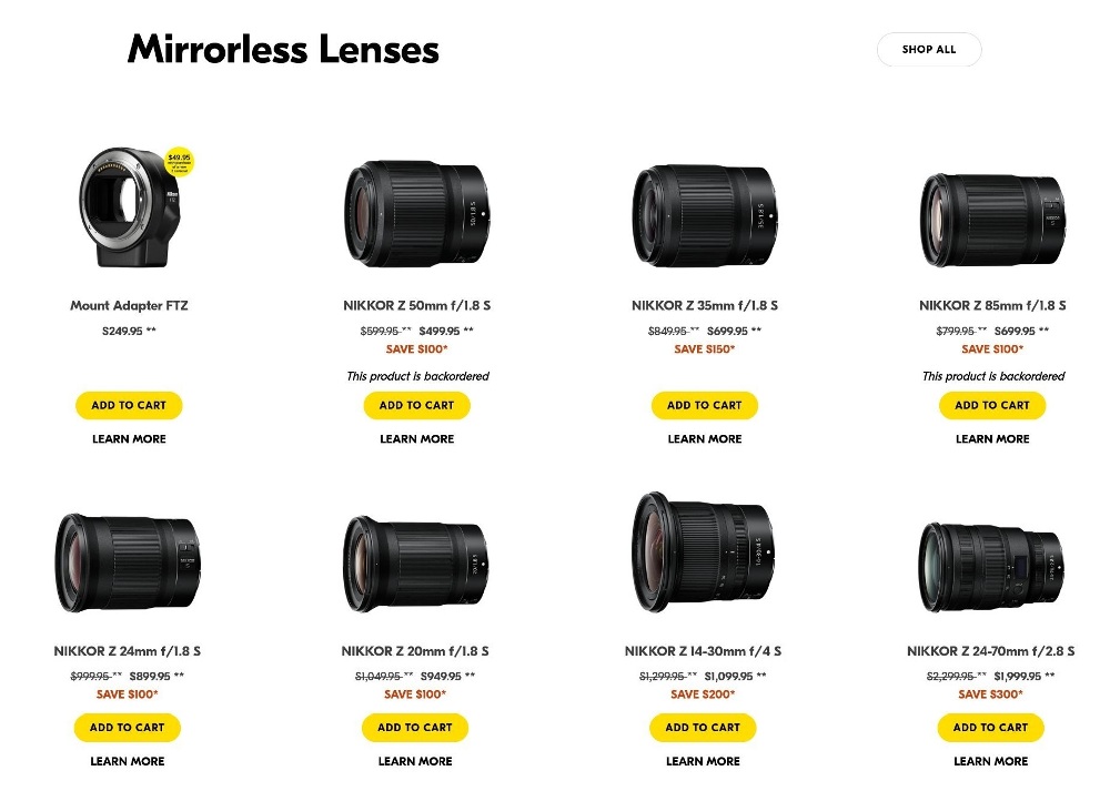 Mirrorless Lenses