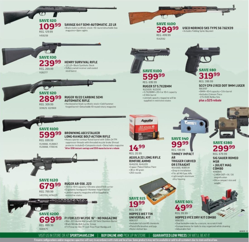 Rifles / Handguns / Ammo