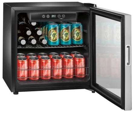 Insignia - 48-Can Beverage Cooler - Stainless Steel