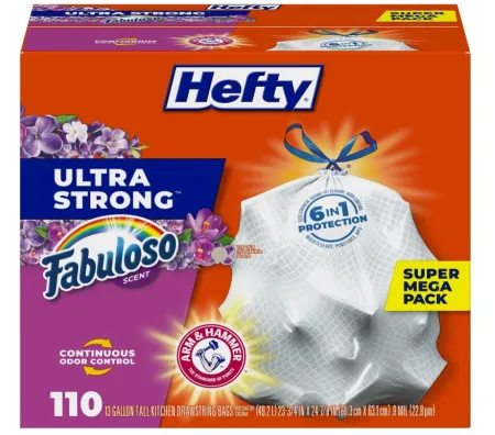 Hefty Small Trash Bags, Fabuloso Scent, 4 Gallon, 34 Count