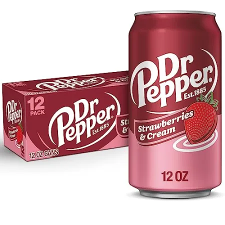 12-Pack Dr. Pepper Strawberries and Cream Soda (12oz cans) $4.75