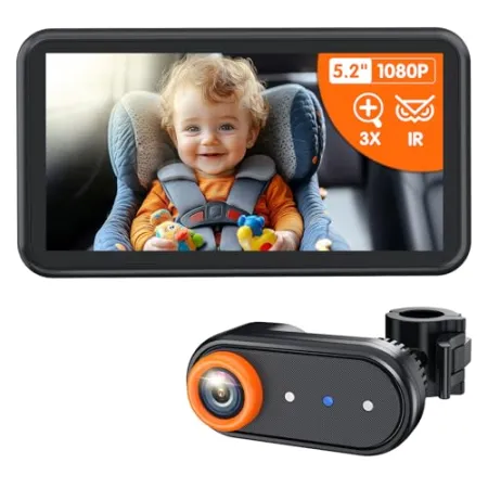 LUCKVIEW BM2A Baby Car Camera w/ 5.2" 1080p Display $32